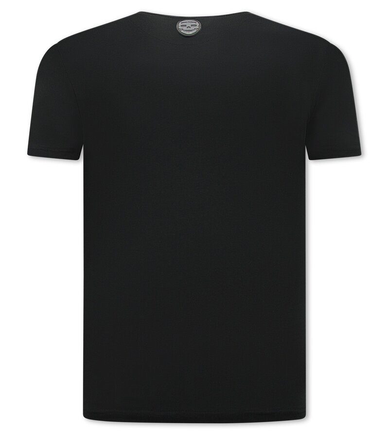 Local Fanatic Bulls Classic Design Mens T-Shirt - Black