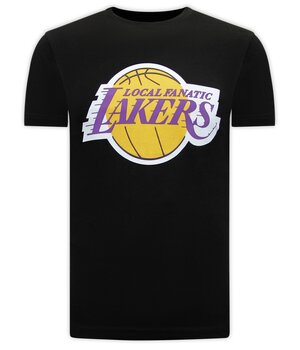 Local Fanatic Lakers Print Men's T-Shirt - Black