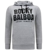 Local Fanatic Rocky Balboa Men Hoodie - Grey