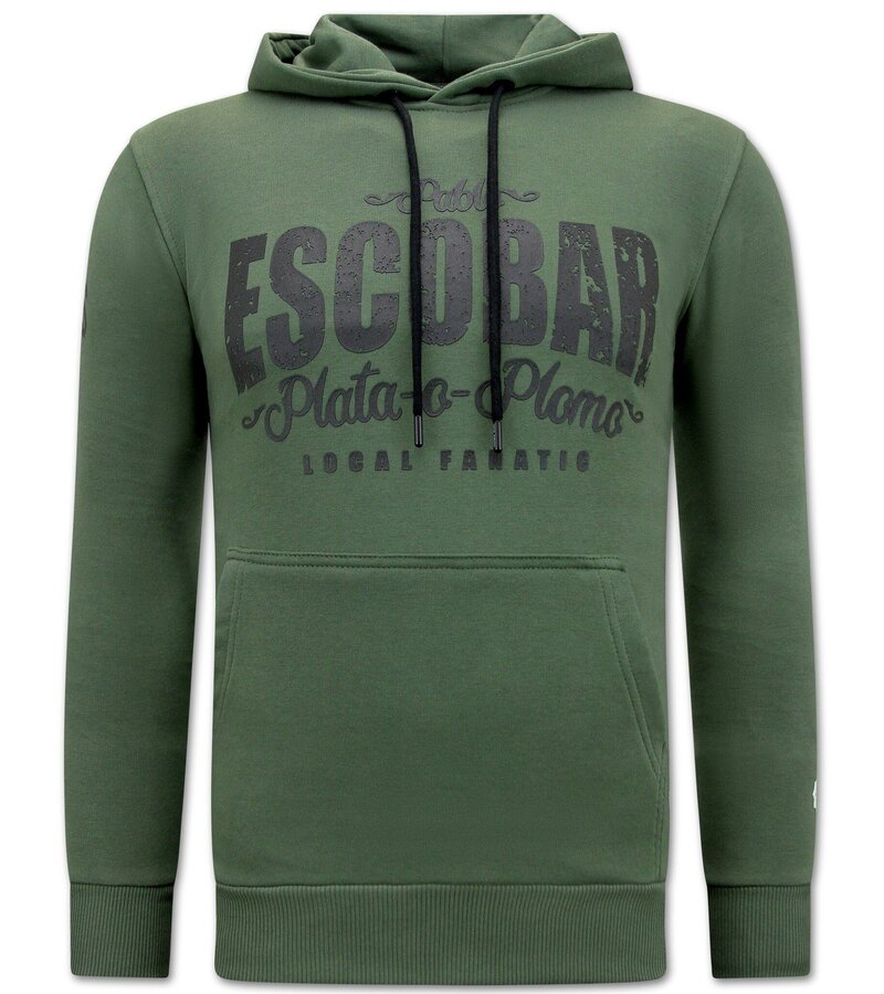 Local Fanatic Pablo Escobar Man Hoodie - Green