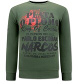 Local Fanatic Pablo Escobar - El Patron Men's Sweater - Green