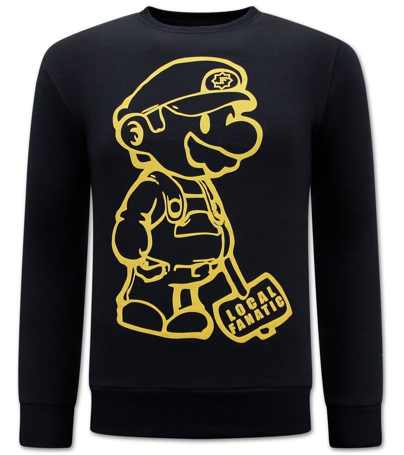 Local Fanatic Men's Sweatshirt Mario - Black