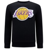 Local Fanatic Lakers Print Men Sweater - Black