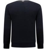 Local Fanatic Just Beat It Print Men Sweater - Black