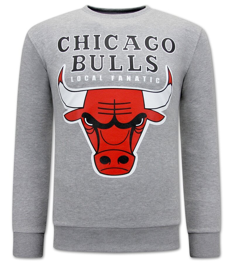Local Fanatic Chicago Bulls Men Sweater - Grey