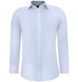 Gentile Bellini Shirts for Men - Slim Fit Blouse Stretch - White