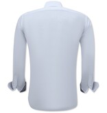 Gentile Bellini Shirts for Men - Slim Fit Blouse Stretch - White