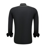 Gentile Bellini Business Shirt For Men - Slim Fit Blouse Stretch - Black
