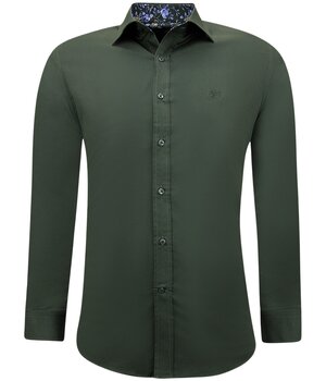 Gentile Bellini Men's Formal Shirts - SlimFit Stretch Shirt - Green