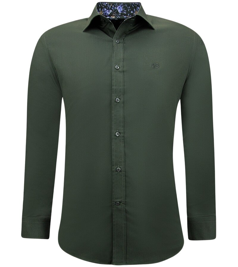 Gentile Bellini Men's Formal Shirts - SlimFit Stretch Shirt - Green