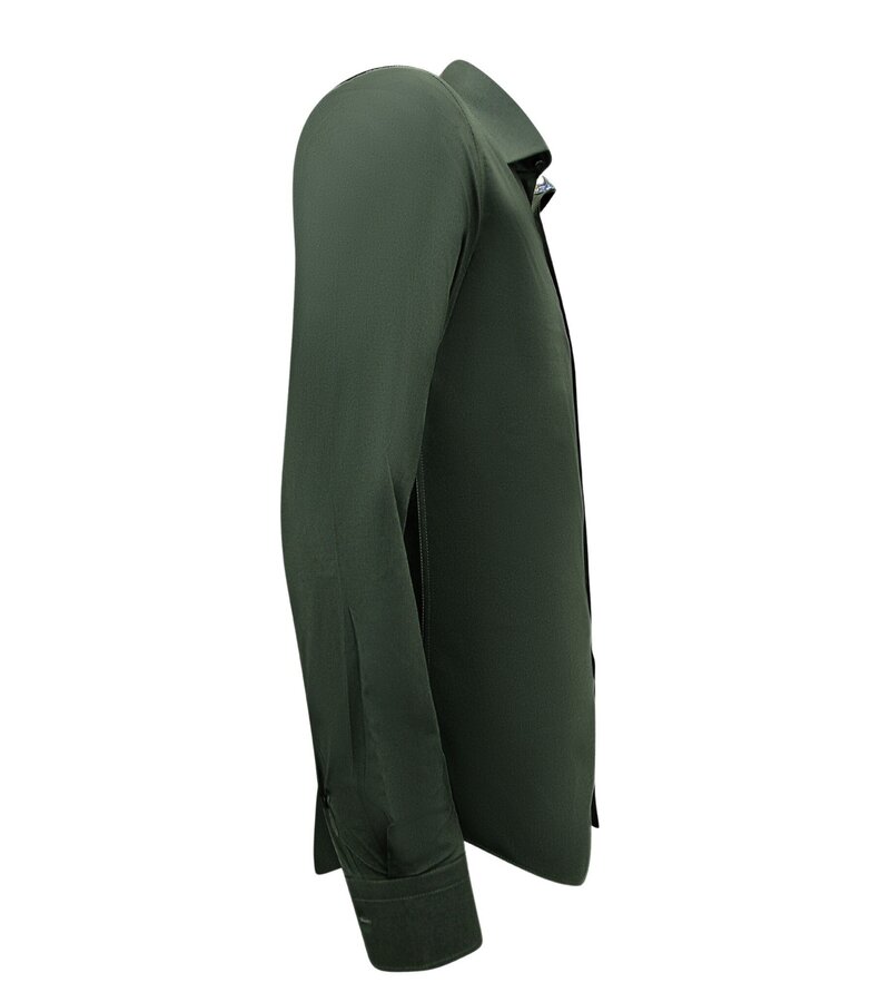 Gentile Bellini Men's Formal Shirts - SlimFit Stretch Shirt - Green