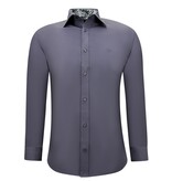 Gentile Bellini Business Shirts - Slim Fit Stretch Blouse - Grey