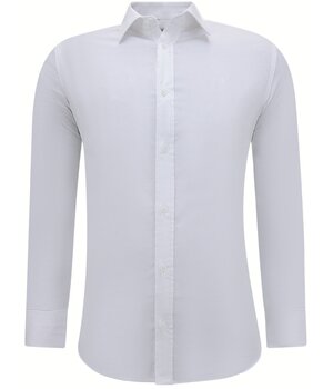 Gentile Bellini Luxury Business Satin Slim Fit Shirt for Men - White