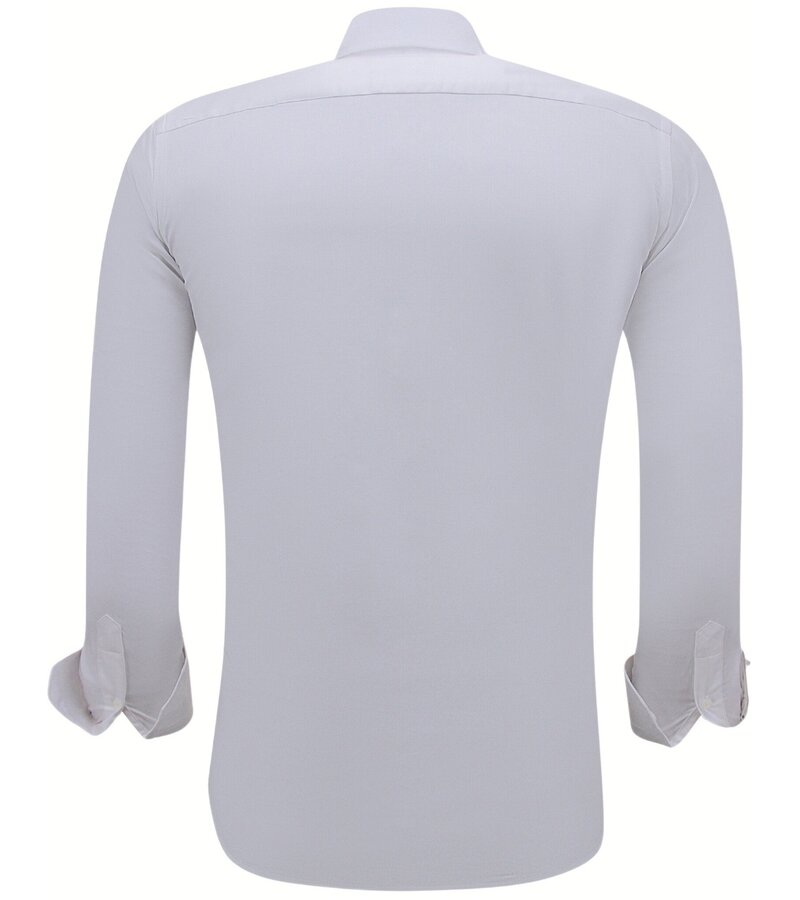 Gentile Bellini Luxury Business Satin Slim Fit Shirt for Men - White