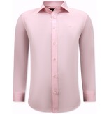 Gentile Bellini Business Satin Slim Fit Shirt - Pink