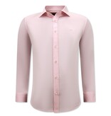 Gentile Bellini Business Satin Slim Fit Shirt - Pink