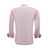 Gentile Bellini Business Satin Slim Fit Shirt - Pink