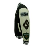 Enos Oversized Letterman Jacket - 8633 - Black