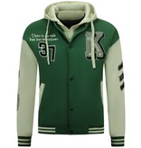 Enos College Jack Men's Hooded Jacket - 8630 - Green