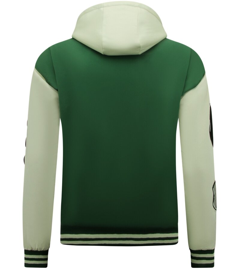 Enos College Jack Men's Hooded Jacket - 8630 - Green
