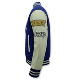 Enos Oversized American Baseball Jacket Men - 7086 - Blue