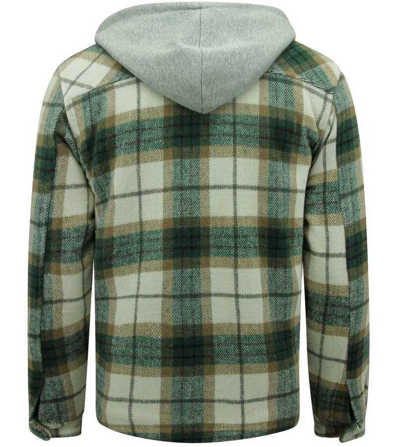 Enos Men's Lumberjacket with hood -7091- Green