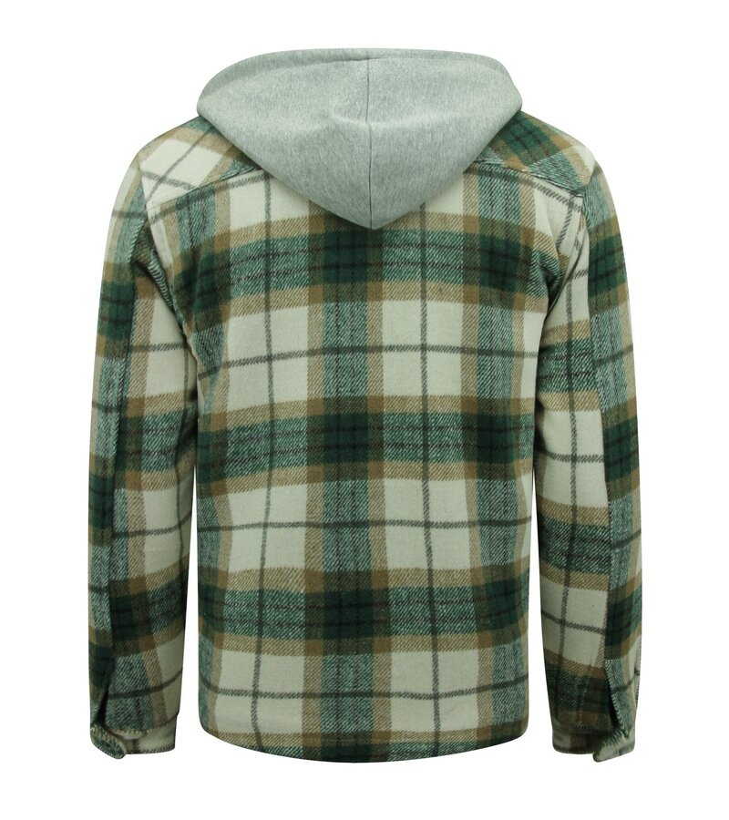 Enos Men's Lumberjacket with hood -7091- Green