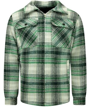 Enos Men's lumberjack with zip -7088 - Green