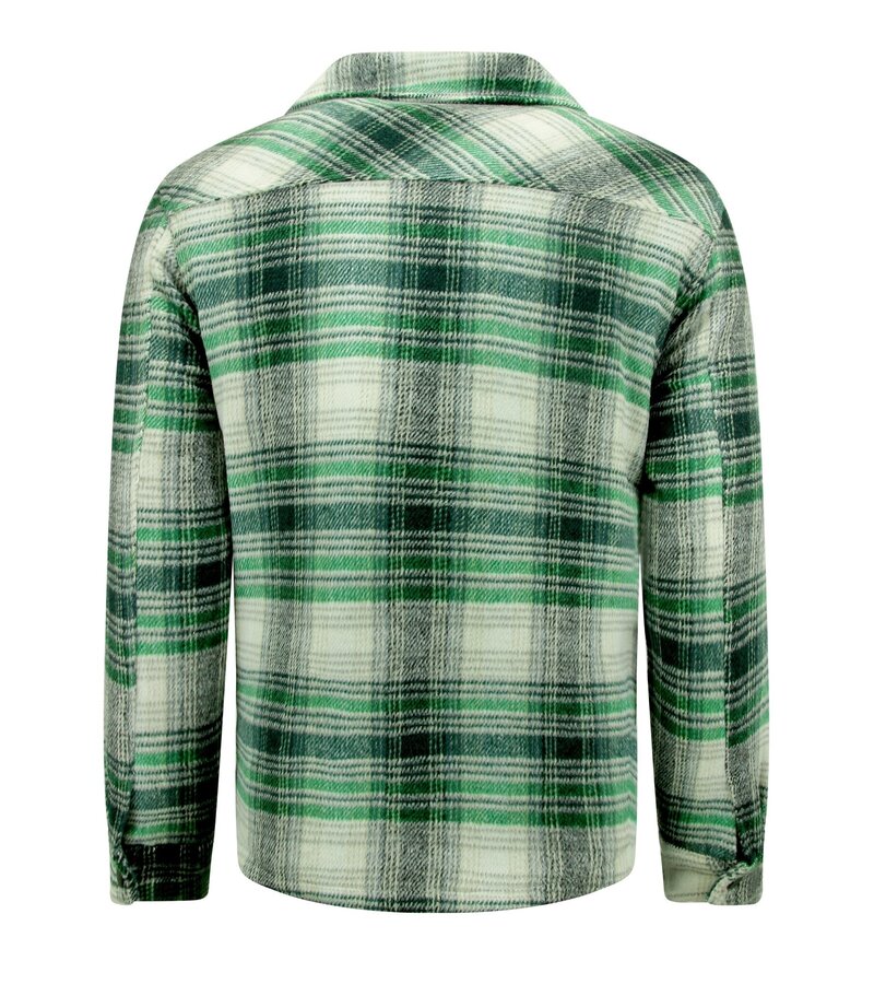 Enos Men's lumberjack with zip -7088 - Green