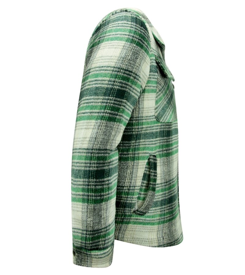 Enos Men's lumberjack with zip -7088 - Green