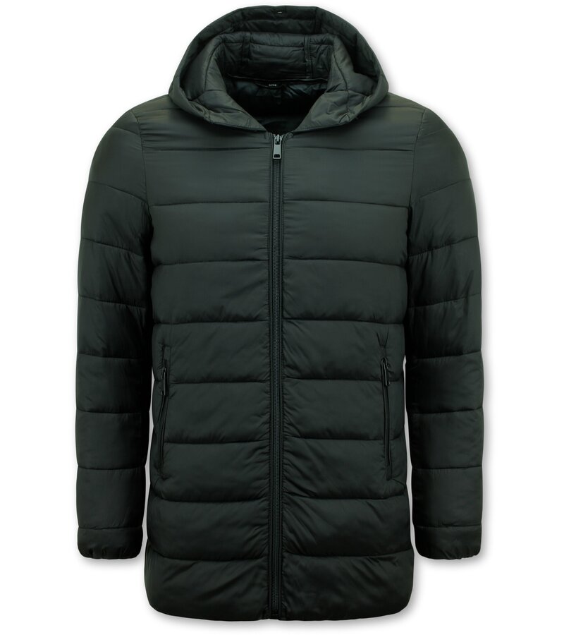 Enos Designer Parkas for Men - Two-piece Jacket -8518 - Black