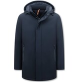Enos Men's Winter Coat with Detachable Hood - 8766 - Blue