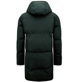 Local Fanatic Men's Long Puffer Winter Jacket with Hood - 3361 - Black