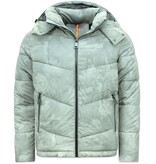 Enos Reflector Grey Puffer Jacket Men's with Hood