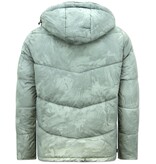 Enos Reflector Grey Puffer Jacket Men's with Hood