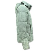 Enos Reflector Grey Puffer Jacket Men's with Hood