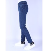 True Rise Neat Regular Fit Super Stretch Men's Jeans - DP52 - Blue