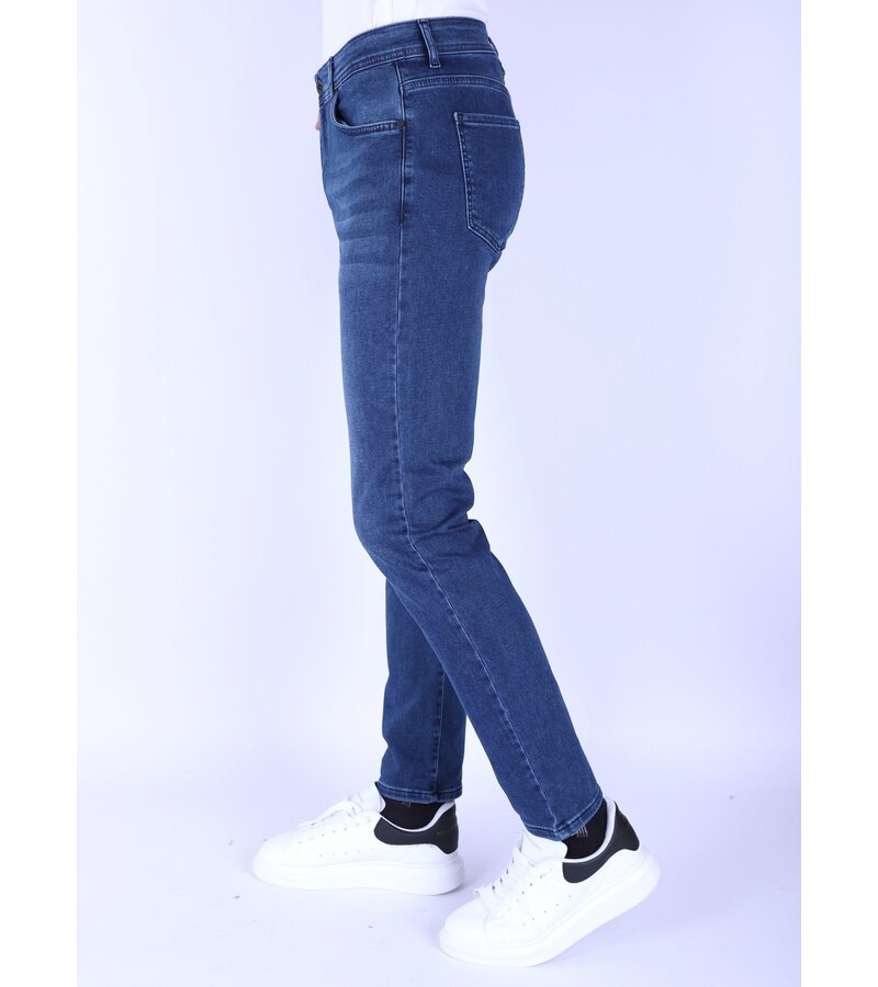 True Rise Neat Regular Fit Super Stretch Men's Jeans - DP52 - Blue