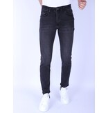 True Rise Neat Regular Fit Men's Stretch Jeans - DP53 - Black