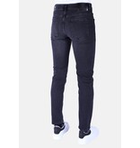 True Rise Neat Regular Fit Men's Stretch Jeans - DP53 - Black