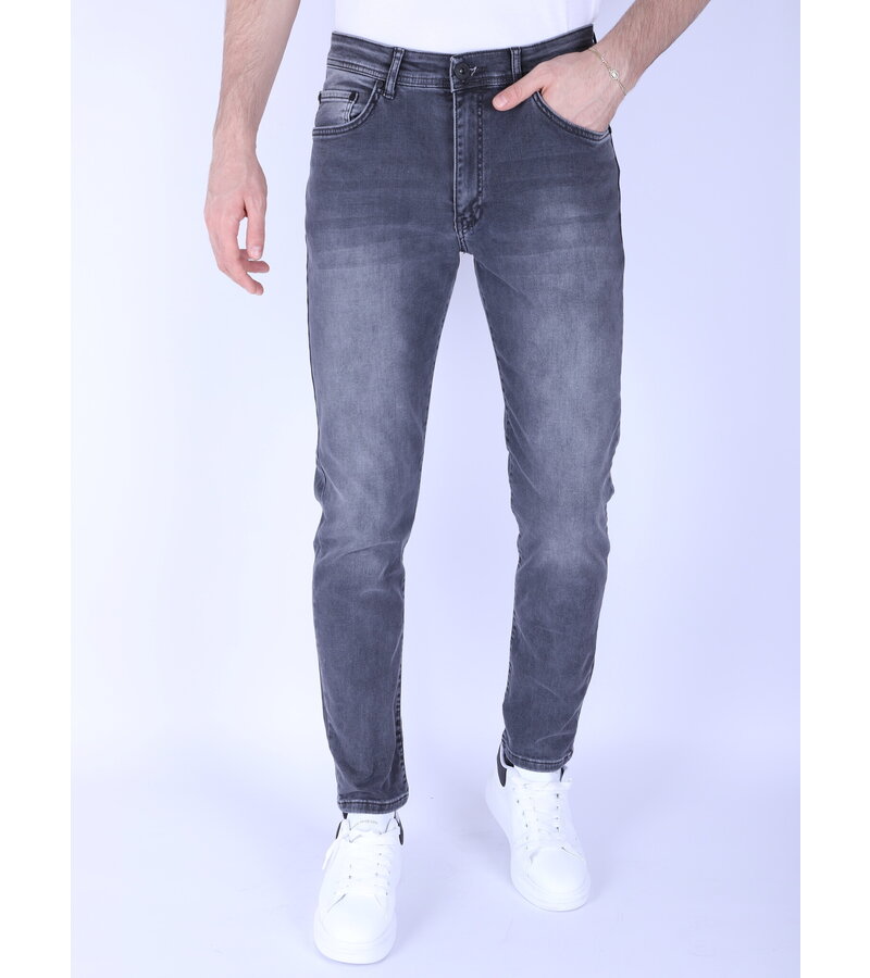 True Rise Light Jeans Mens Regular Fit Stretch - DP54 - Grey