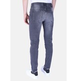 True Rise Light Jeans Mens Regular Fit Stretch - DP54 - Grey
