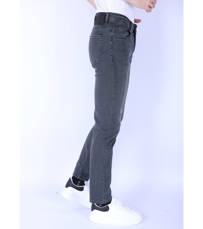 True Rise Men Super Stretch Denim Regular Fit - DP55 - Grey