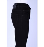 Local Fanatic Men's Neat Jeans Slim-Fit with Stretch -1091- Black