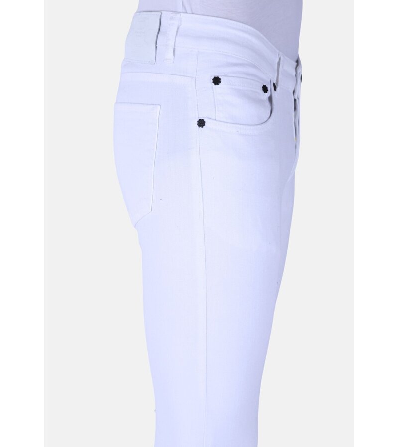 Local Fanatic Neat White Men's Jeans Slim Fit Stretch -1089 - White