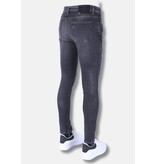 Local Fanatic Men's Jeans with Rips Slim Fit -1099 - Grey