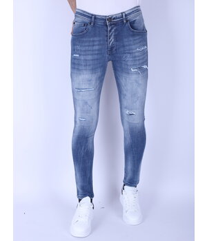 Local Fanatic Men's Slim Fit Ripped Jeans - 1095 - Blue