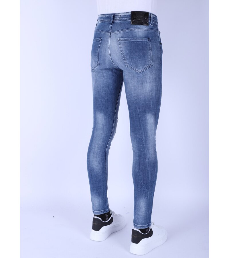 Local Fanatic Men's Slim Fit Ripped Jeans - 1095 - Blue