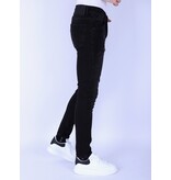 Local Fanatic Slim-fit Men's Jeans with Stretch with Holes - XXA - Black