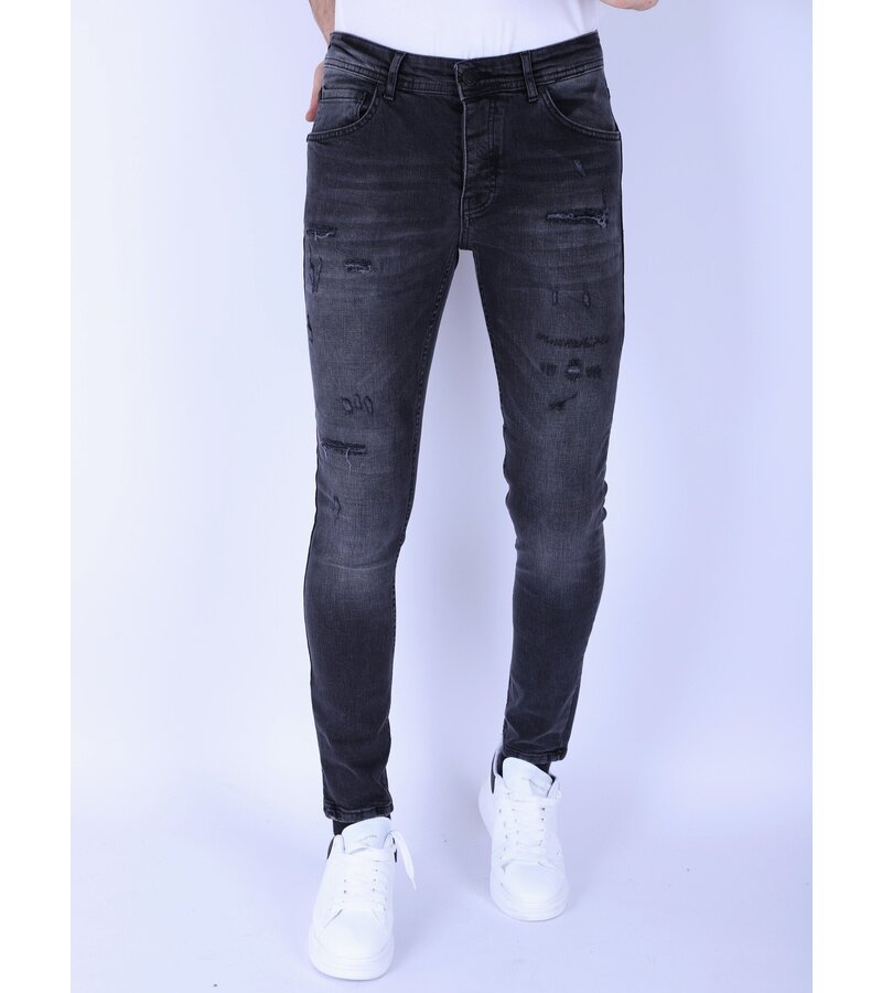 Local Fanatic Skinny fit men's jeans with stretch - XXB - Black